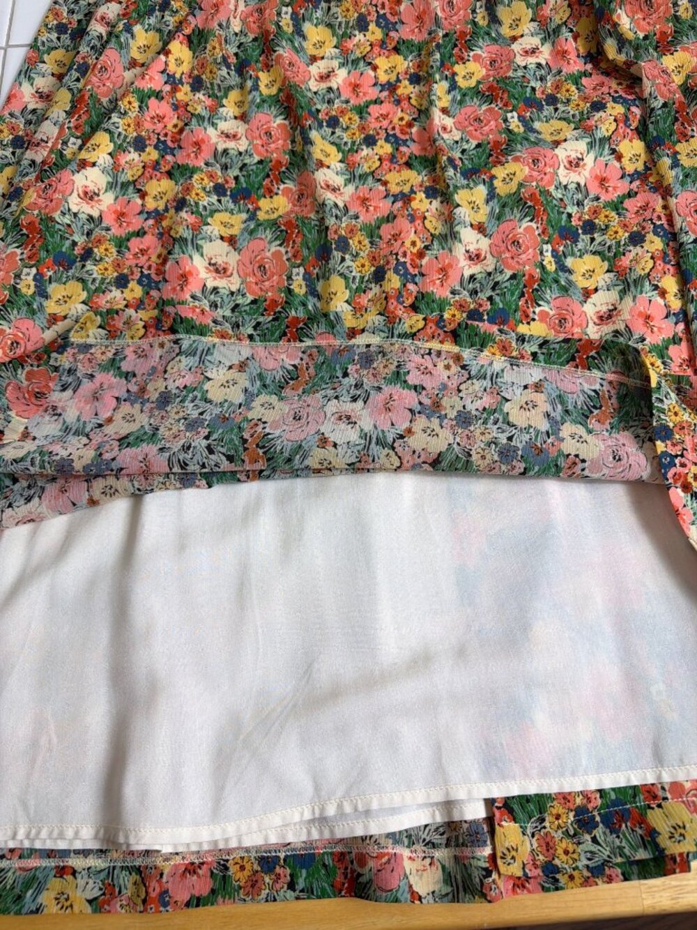 NWT Sézane Alicia Skirt Jardin Pastel Floral Print FR 46 /US 14 High Waist - Picture 11 of 16